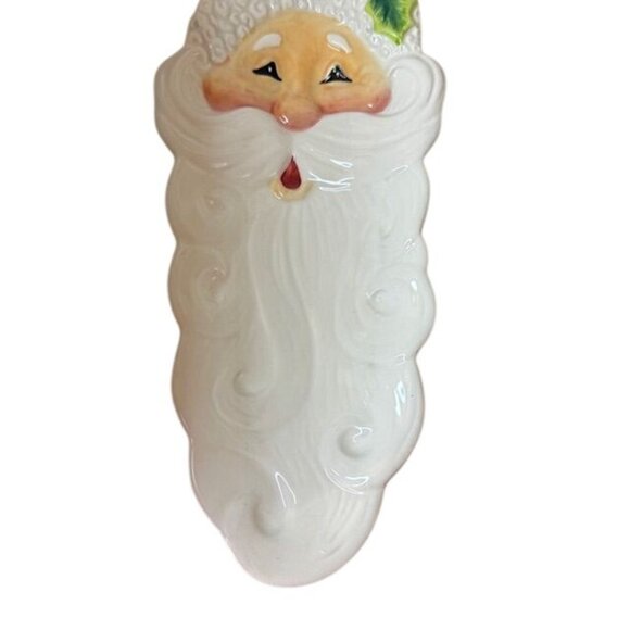 Vintage Fitz & Floyd Santa Claus Ceramic Platter Handcrafted Holiday Decor 16" - Picture 3 of 7